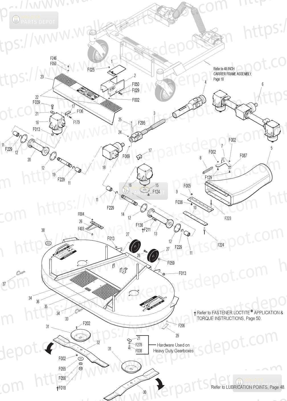 walker mower parts manual