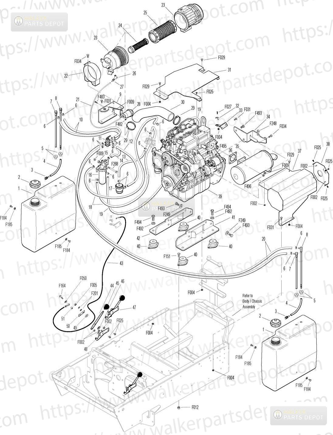 Walker Mower Parts Diagram